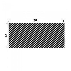 Rechteckige moosgummi schnur | 2 x 30mm